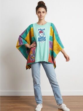 Handcrafted Upcycled Phish Kantha Tunic NWT One Size